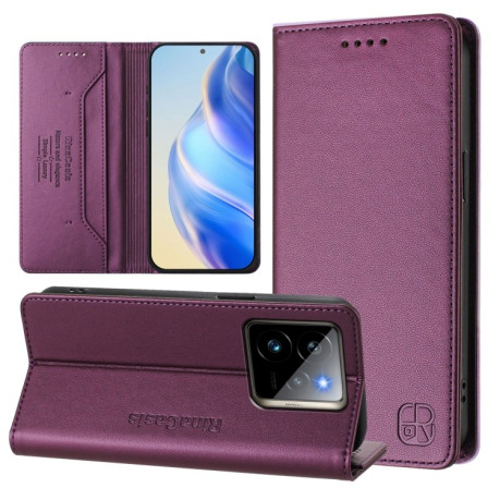 Чехол-книжка Retro Skin Feel Business Magnetic на Realme GT 7 Pro 5G - фиолетовый