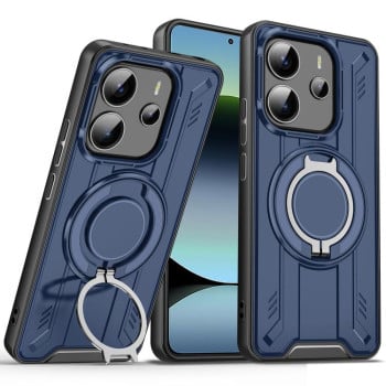 Протиударний чохол Rotating Ring Holder Magnetic MagSafe Xiaomi Redmi Note 14 4G 164.48mm - синій