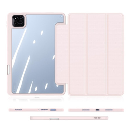 Противоударный чехол-книжка DUX DUCIS TOBY Series Antiskid Leather для Xiaomi Pad 7 / 7 Pro - розовый