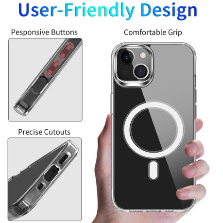 Противоударный чехол Ring Clear Crystal Magsafe для iPhone 13 mini - прозрачный