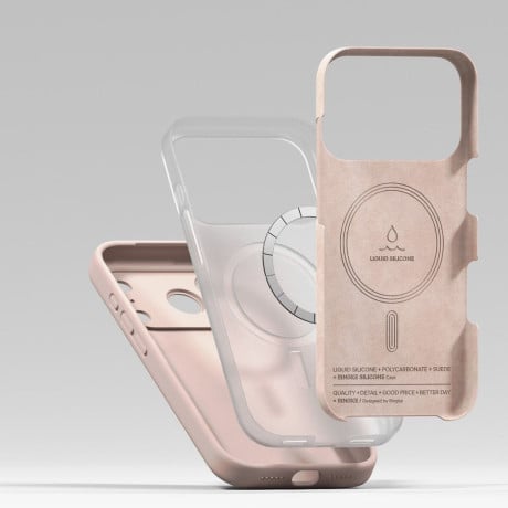 Оригинальный силиконовый чехол Ringke Silicone Magnetic с MagSafe на iPhone 17 Pro - Pink