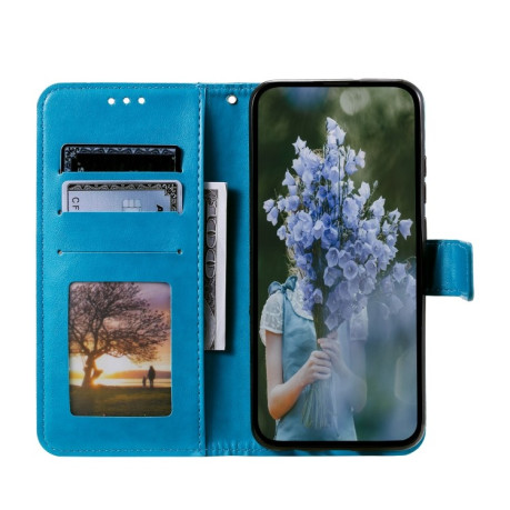 Чехол-книжка Totem Flower для Xiaomi Poco F6 - синий
