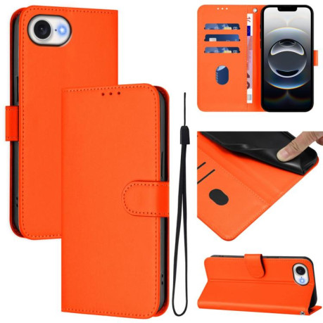 Чохол-книжка Skin Feel S-type для iPhone 16e - помаранчевий
