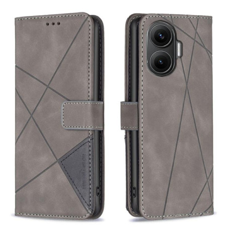 Чехол-книжка Rhombus Texture для Xiaomi Poco F7 5G - серый