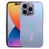 Противоударный чехол MagSafe Electroplating Straight для iPhone 14 Pro - фиолетовый