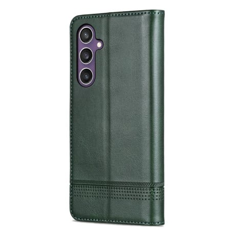 Чехол-книжка AZNS с фактурой Calf на Samsung Galaxy S25 FE 5G - зеленый