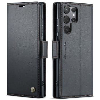 Чохол-книжка CaseMe 023 Butterfly Buckle Litchi Texture RFID Anti-theft Leather  для Samsung Galaxy S25 Ultra 5G - чорний