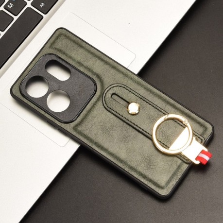 Протиударний чохол Wristband Leather Back для Infinix Zero 30 4G - зелений