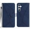 Чехол-книжка Stitching Embossed Leather для Samsung Galaxy S24 5G - синий