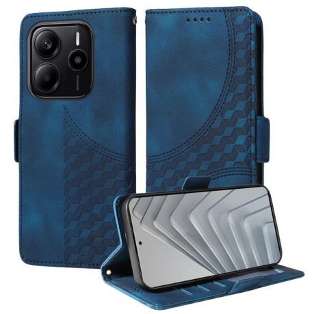 Чехол-книжка Embossed Rhombus Starry Leather для Xiaomi Redmi Note 14 4G 164.84mm - синий