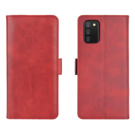 Чехол-книжка Dual-side Magnetic Buckle для Samsung Galaxy A02s - красный