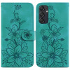 Чехол-книжка Lily Embossed Leather для Samsung Galaxy M55 5G - зеленый