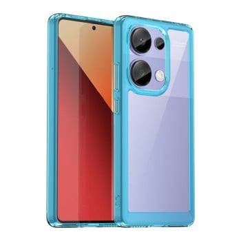 Протиударний чохол Colorful Acrylic Series із кольоровою силіконовою боковиною на Xiaomi Redmi Note 14S/ 13 Pro 4G / POCO M6 Pro 4G   - синій