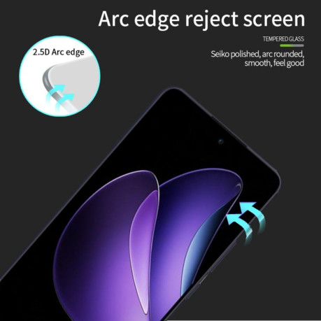 Защитное стекло PINWUYO 9H 3D Full Screen на OPPO Reno13 F 4G / 5G - черное