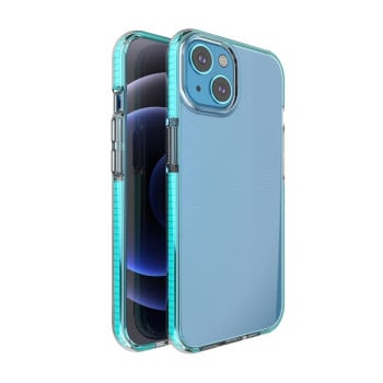Ударозащитный чехол Double-color для iPhone 14/13 - голубой