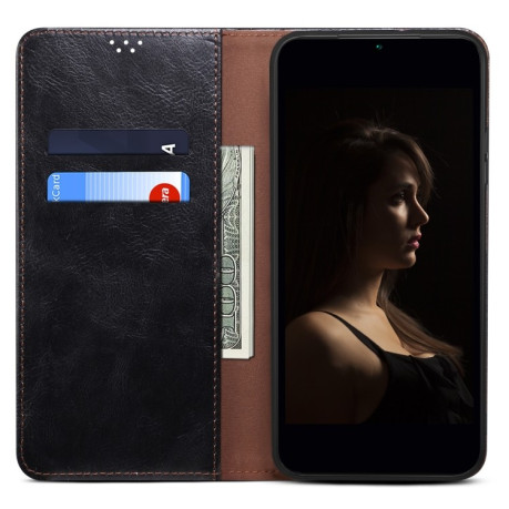 Чохол-книжка Simple Wax Crazy Horse для OnePlus Nord 2T - чорний