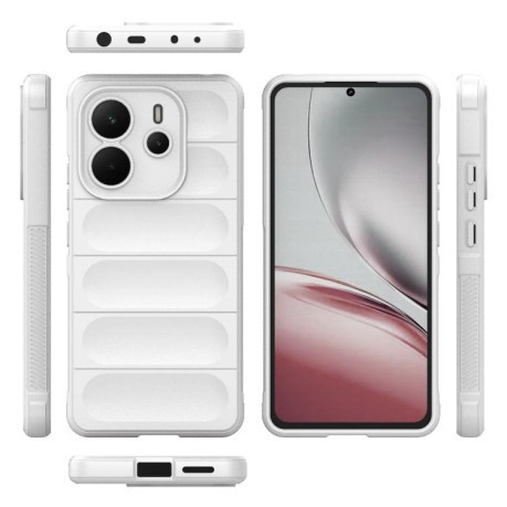 Силиконовый чехол Magic Flannel для Xiaomi Redmi Note 14 4G 164.84mm - белый