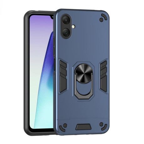 Ударозащитный чехол Metal Ring Holder для Samsung Galaxy A07 4G - синий