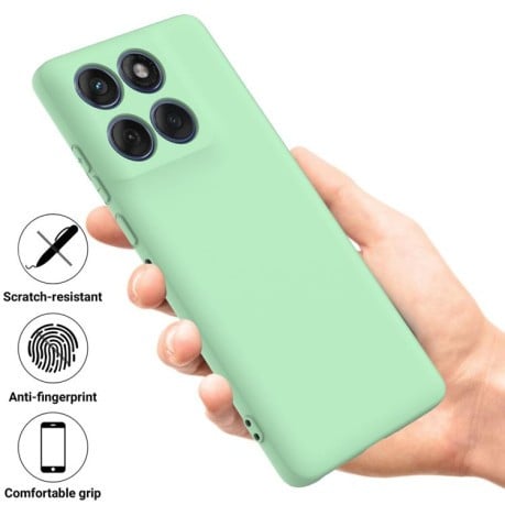 Силіконовий чехол Solid Color Liquid Silicone на Motorola Edge 60 Pro+ - зелений