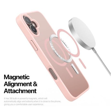 Чохол DUX DUCIS Yind Series із MagSafe гібрид на iPhone 17 - рожевий