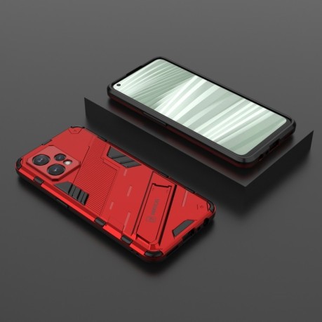 Противоударный чехол Punk Armor для  Realme 9 Pro Plus - красный