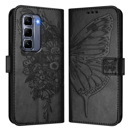 Чохол-книжка Embossed Butterfly для Infinix Hot 50 Pro+ 4G - чорний