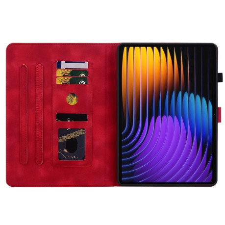 Чехол-книжка Lily Embossed Leather для Xiaomi Pad 7/Pad 7 Pro - красный