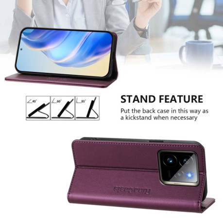 Чехол-книжка Retro Skin Feel Business Magnetic на Realme GT 7 Pro 5G - фиолетовый