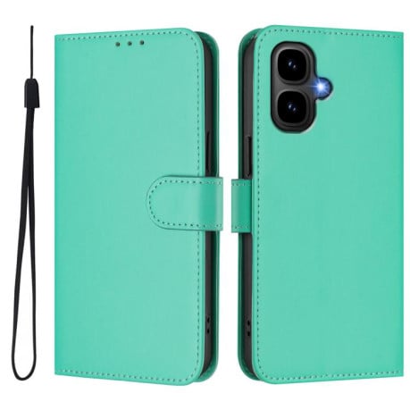 Чехол-книжка с мягким покрытием (Skin Feel) со шнурком на Infinix Smart 10 4G - зеленый