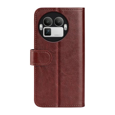 Чохол-книжка R64 Texture Horizontal Flip Leather для Realme GT 8 Pro 5G Global — коричневий