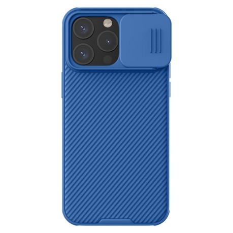 Ударозащитный чехол NILLKIN CamShield Pro на iPhone 15 Pro - синий