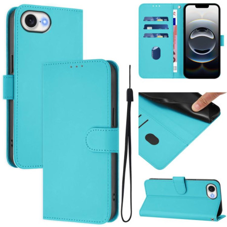 Чехол-книжка Skin Feel S-type для iPhone 16e - синий