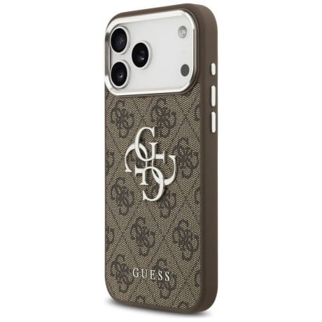 Оригинальный чехол Guess 4G Big Logo на iPhone 17 Pro Max - Brown - Silver