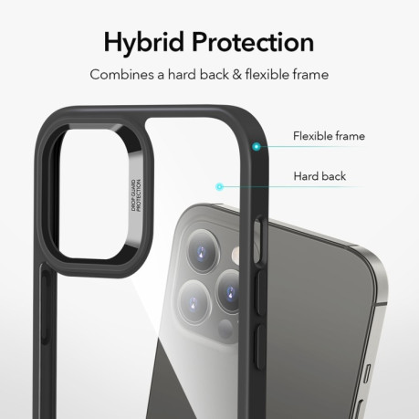 Протиударний чохол ESR Classic Hybrid Serie для iPhone 12 Pro Max - чорно-прозорий