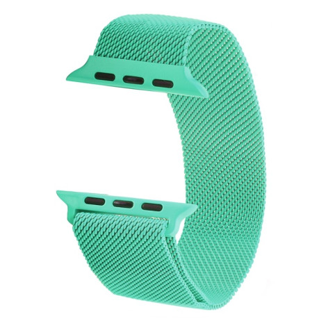 Браслет из нержавеющей стали Milanese Loop Magnetic для Apple Watch Ultra 49mm /45mm /44mm /42mm - светло-зеленый
