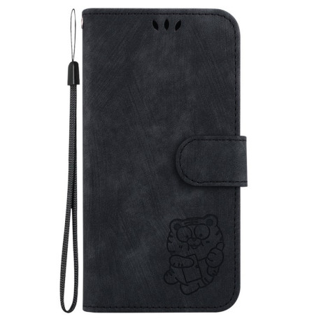 Чехол-книжка Little Tiger Embossed Leather на Samsung Galaxy M55 - черный