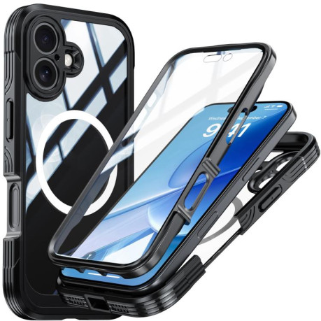 Двосторонний противоударный чехол Life Waterproof MagSafe Magnetic Rugged для iPhone 17 - черный