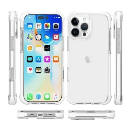 Протиударний акриловий чохол Four-corner на iPhone 16 Pro Max - прозорий