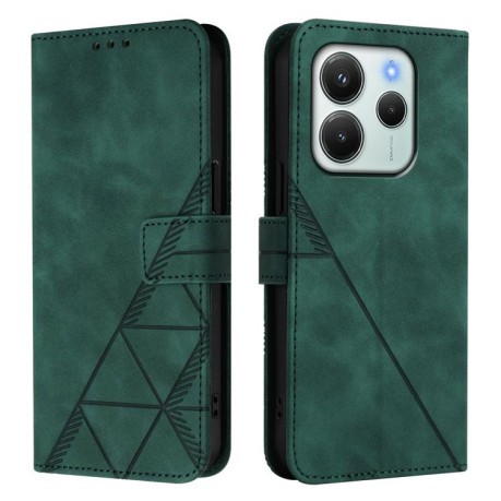 Чохол-книжка Crossbody 3D Embossed Flip Leather Xiaomi Redmi Note 14 4G 164.48mm - зелений