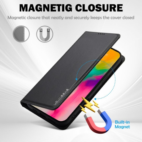 Чехол-книжка LC.IMEEKE LC-001 Series для iPhone 16 Pro - черный