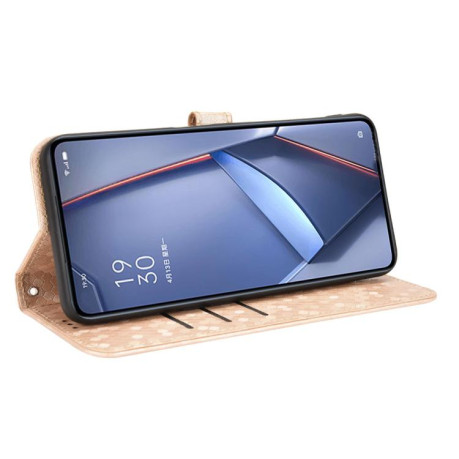 Чехол-книжка Honeycomb Dot для OnePlus 13R/Ace 5/Ace 5 Pro - золотой