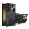 Протиударний чохол CD Texture Sliding Camshield для Samsung Galaxy S23 Ultra 5G - чорний