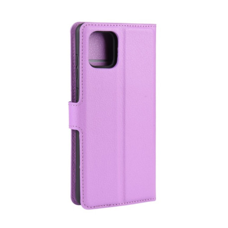 Чохол-книжка Litchi Texture на Samsung Galaxy A81 / M60S / Note 10 Lite -фіолетовий
