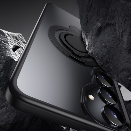Протиударний чохол Frosted MagSafe with 360 Degree Rotating Holder  для Samsung Galaxy S25+ 5G - сірий