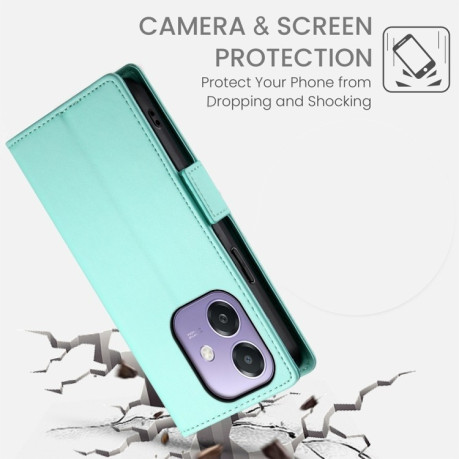 Чехол-книжка Side Buckle Magnetic Frosted Leather для OPPO A3/A3x/A40m - зеленый