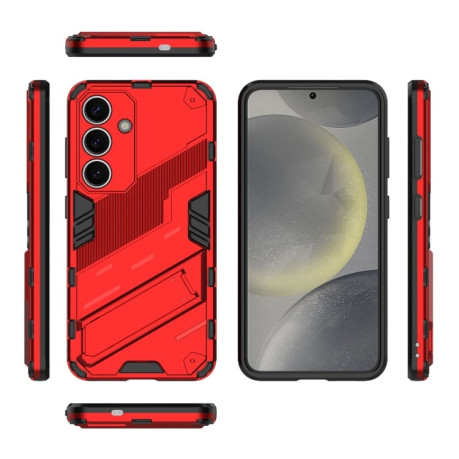Противоударный чехол Punk Armor для Samsung Galaxy S25 5G - красный