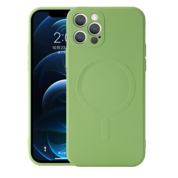 Противоударный чехол Liquid Silicone Full (Magsafe) для iPhone 12 Pro - зеленый