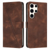 Чехол-книжка Dream Triangle Leather на Samsung Galaxy S24 Ultra - коричневый
