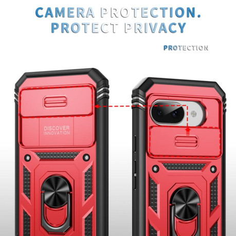 Протиударний чохол Sliding Camshield для Google Pixel 9a - Red+Black