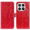 Чехол-книжка Magnetic Retro Crazy Horse Texture на Xiaomi 17 — красный